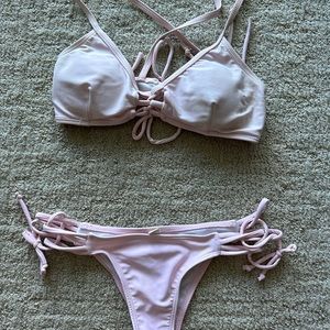 Baby pink bikini set